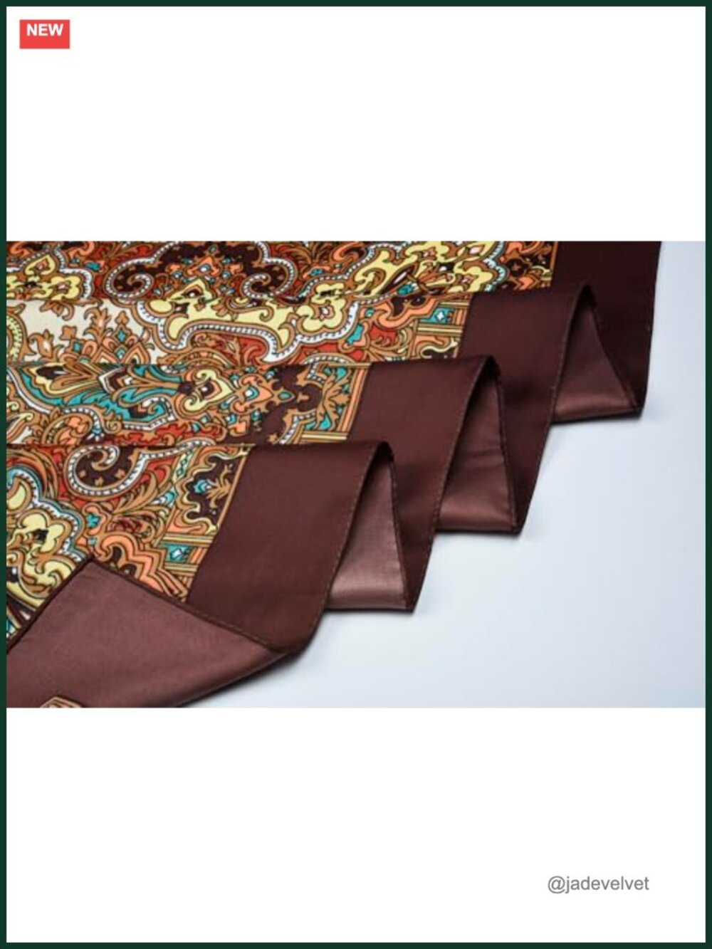 Oversized Silk-Feel Satin Square Scarf, Hair Wrap, Headband, Bandana, Neckwear - Picture 5 of 6